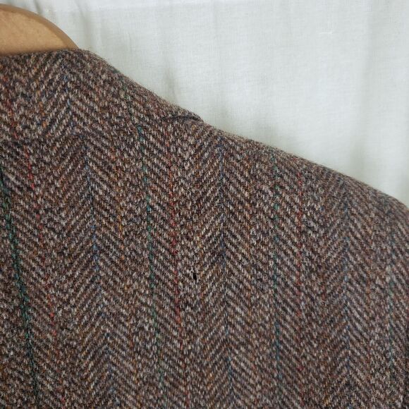 Vintage Signature Series Herringbone Tweed Wool Blazer Sport Coat Jacket Mens 40 - Picture 11 of 11